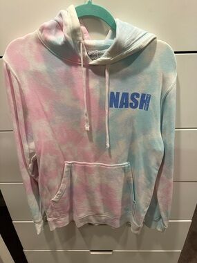 Small used Nashville Pink & Blue Tie-Dye Hoodie